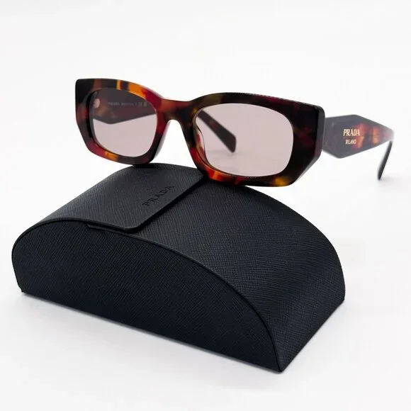 NEW PRADA PRB05S 22A20I SUNGLASSES WOMEN HAVANA EYEWEAR SPR B05 22A20I PR B05S Prada Sunglasses 22A20I Poppy Tortoise - eye-oo.com main image 3
